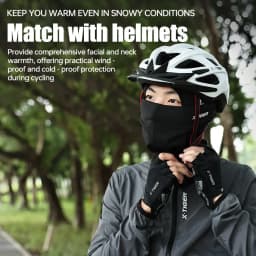 X-TIGER Warm Bicycle Motorcycle Full Face Mask Windproof Breathable Balaclava Anti-fog Ski Mask Winter Riding Mask Scarf Hood
