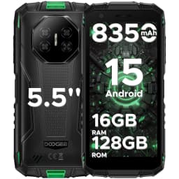 DOOGEE Fire 3 Pro Rugged Phone 8350mAh Battery 5.5'' Screen 16GB RAM (4GB+12GB)  128GB ROM UNISOC T7200 Android 15 Mobile Phone