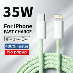 PD 35W Fast Charging Weaving Cable For iPhone 11 12 13 mini 14 Pro Max X XR XS Max 7 8 Plus Quick Charge USB-C Data Cable 1m 2m