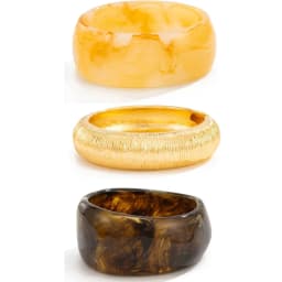 IngeSight.Z 3 Style Vintage Geometry Resin Acrylic Thick Wide Bracelets for Women Punk Geometry Round Bangles Steampunk Jewelry