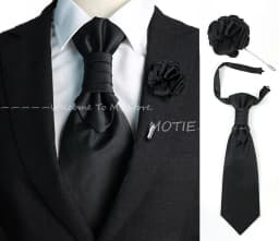 Newest Men's Soild Color Tie Brooch Set Red Ajustable NeckTie Luxury Gemstone Brooch Classic Suit Tuxedo Groom Wedding Accessory