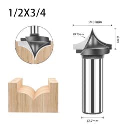 1/4 Inch 1/2 Inch Shank 6mm 12mm Shank Bottom Milling Cutter Slotting Cutter Engraving Machine Bottom Cleaning Router Bit