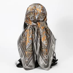 Plain Silk 90 Square Scarf Satin Headband For Muslim Woman Printed Hijabs Wraps Fashion Headscarf Casual Turban Female Bandbana