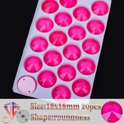 VC Neon Fluorescent Roundness Sew on Rhinestone Roundness Sewing Diamond Glass Diamond Flatback DIY Accessories Wedding