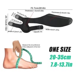 1Pcs Drop Foot Brace Adjustable Breathable Ankle Brace,Improve Walking Gait Foot Orthosis for Walking with Shoes, Socks,Barefoot
