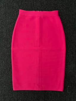 13 Colors Solid Nude XL XXL Sexy Summer Bodycon Party Bandage Skirt Women Blue Pink White Black Beige Red Pencil Skirt 60cm