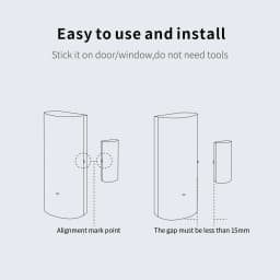 Tuya WiFi Smart Door and Window Sensor Wireless Contact Detector for Home Automation and Security System Door Sensor