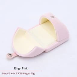 High-Grade Velvet Button Mongolian Double Open Jewelry Box Velvet Ring Ring Bracelet Necklace Packaging Jewelry Box