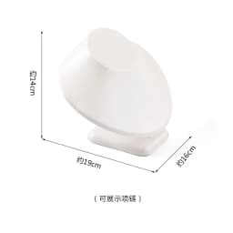 Luxurious Exhibitor Set Jewelry Display Stand White Leather Necklace Pendant Organizer Jewelry Window Counter Display Showcase