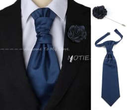 Newest Men's Soild Color Tie Brooch Set Red Ajustable NeckTie Luxury Gemstone Brooch Classic Suit Tuxedo Groom Wedding Accessory