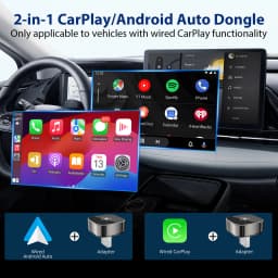 Mini Wireless CarPlay Adapter 2026 New Version, Stable No-Delay Plug&Play for Android Auto iPhone iOS USB/Type-C