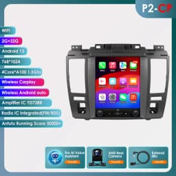 OSSURET 9.7inch 2 DIN Android 13 Car Radio for Nissan Tiida C11 2004-2013 Multimedia Stereo Vertical Screen Carplay