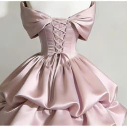 Butterfly Tie Solid Color One Shoulder Birthday Party Host Daily Cute Sweet Cake Fluffy Skirt Dress Formal Dress Customized