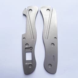 1Pair Titanium Alloy Handle Scales With Square Holes for 111MM Swiss Knife Patch with Slots for Toothpick Tweezers Accessories