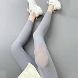 Ultra Thin Translucent Capri Leggings Seamless Shaping Tights Stretchy Sports Pants Sheer Skinny Trousers for Women