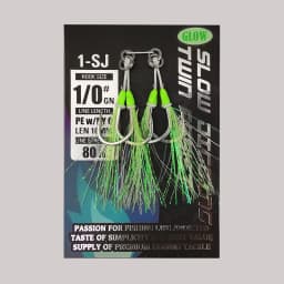 1-SJ Slow Jigging Twin Assist with Mustad Hooks Glow Jigging Hooks Sea-Bream Sea Fishing Hook