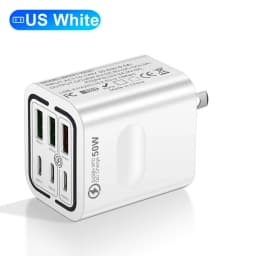 Total 100W 6 Ports Fast Charging EU/US/UK Plug Wall Charger For iPhone Samsung Xiaomi Huawei USB Phone Charger Adapter