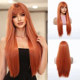 Wine Red Synthetic Wig, Big Wave Wig, Halloween Cosplay Role-Playing, Daily Wear, High-Temperature Silk Wig Cap.