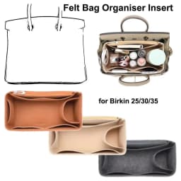 Felt Handbag Insert Bag Multi-Pocket Portable Purse Liner Bag Support Storage Organization Bag Organiser for Birkin25/30/35