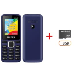 UNIWA E1801 2G Mini GSM Feature Phone 1.77 Inch 1800mAh Telephone Dual SIM Card Dual Standby Bluetooth for Elder Man Wireless FM