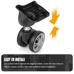 GUGULUZA 1/2Pcs STLN-5 Trolley Caster Luggage Replacement Wheels Travel Suitcase Wheel Double Row 360° Spinner Repairing Casters