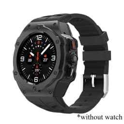 Luxury Modification Kit for Samsung Galaxy Watch 8 Ultra 2025 Carbon Case Rubber Strap for Galaxy Watch 7 Ultra 47mm Accessorie