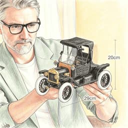 1060PCS Retro Classic Early Ford Vehicle Building Blocks Set T Model Car DIY Assembly Ornament Festival Gift For Collectors Toys