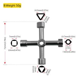 Multi Functional Elevator Key Wrench Elevator Water Meter Valve Multi Purpose Triangular Wrench Portable Hand Tools