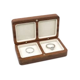 Free Custom Walnut Wooden Ring Necklace Box Personalized For Wedding Anniversary Gift Necklace Earring Ring Storage Jewelry Box