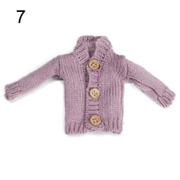 Doll Handmade Mini Knitted Sweater Coat 28cm-30cm Doll Accessories Winter Tops Casual Wear Clothes for 1/6 Dolls DIY Gift Toys