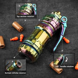 Tactical Grenade Launcher Toy Set Shell Ejecting Fidget Spinner Mini Stress Relief Finger Toy Gun Alloy Grenade Model