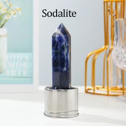 1pc Natural Crystal Column with Base for Water Bottle Replacement Crystal Rose Quartz Energy Amethyst Tower Decoration