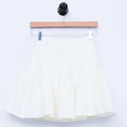 2026 Summer Korean style Ruffles Skirts High street fashion Women Mini Skirt sweet girl cotton linen Skirt black white yellow