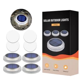 Solar LED Outdoor Deck Lights IP68 Waterproof Garden Step Lighting Auto On/Off Stairs Patio Pathway Yard Fence Wall Lamp