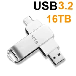 Lenovo USB3.2 USB Flash Drive 16TB OTG Pen Drive High Speed Type-C Flash Disk Real Capacity Metal Pendrive For Phone Computer