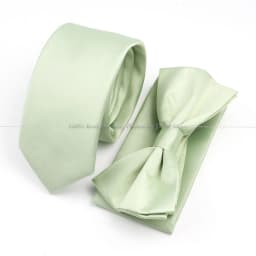 Hot Sale Bowtie Cufflink Brooch Tie Set Polyester Purple Blue Sage Green Necktie For Groom Suit Wedding Cravat Shirt Accessory