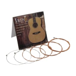6Pcs/Set Acoustic Guitar Strings A104 Stainless Steel Mercerized Strings Silver Plated Copper Alloy Wound Guitar Accessories