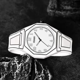 Preppy Style Quartz Wrist Watch - Round Dial, Electronic Drive, Silicone Strap, Unisex