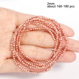 2mm 3mm Faceted Plated Gold Silver AB Color Austria Crystal Beads Tiny Loose Beads for Jewelry Making DIY Bracelets Accessories