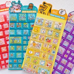 NEKONI Creative Square Mini Drop Block Seal 3D Stickers Scrapbooking DIY Journaling Stationery Diary Cute Stickers School Supply