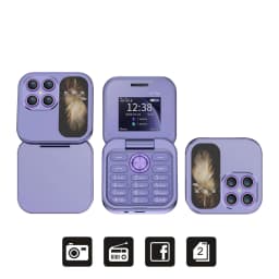 SERVO I17 PRO Mini Foldable Mobile Phones 1.77' Display 2G GSM Speed Dial Cell Phone Dual SIM Blacklist Magic Voice Flashlight