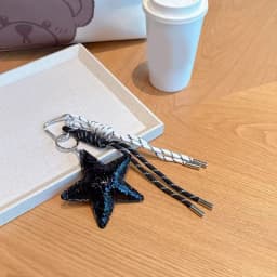 2025 New PU Leather Starfish Bag Charm Cute Decorative Keychain Decoration Fashion Braided Rope Bag Accessorie