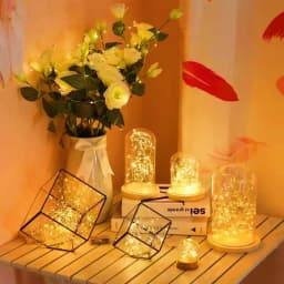 LED Lights Battery Operated Fairy String Lights Waterproof Silver Wire Firefly Starry Lights  Xmas Christmas Decor