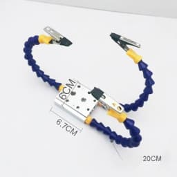 Bench Vise Soldering Station with 4/6 Flexible Arms & Soldering Iron Holder – PCB Welding Repair Tool, Aluminum Alloy Base