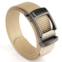 TUSHI Nylon Automatic Buckle Belt Outdoor Tooling Jeans Solid Color Canvas Waistband High Quality Casual Tactical Belt for Men