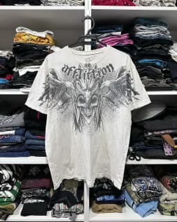Black Mens Gothic Dark Style Sweatshirt Loose Unique Wing Print Design on Front Chest Trendy Casual Streetwear Edgy Personality