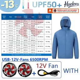 Portable Air Conditioner Jacket USB Fan Cooling Coat Outdoor Work Construction Fishing Hunting Lightweight Sun protection Jacket