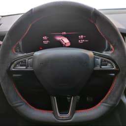 Anti-Slip Genuine Leather Suede Braid Car Steering Wheel Cover For Skoda Citigo Roomster Fabia Octavia Superb Karoq Rapid
