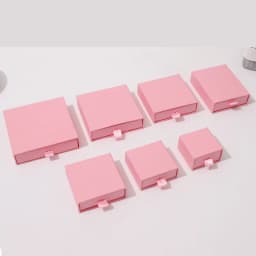 24pcs Jewelry Packaging Boxes Cardboard Drawer Jewelry Gift Display Box Bulk 8x8x2.5cm Rings Earrings Necklaces Thick Paper Box