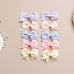 10pcs/lot Candy Colored Ribbons Cute Bow Hair Clips Girls' Favorite Hair Clips Children's Hair Accessories